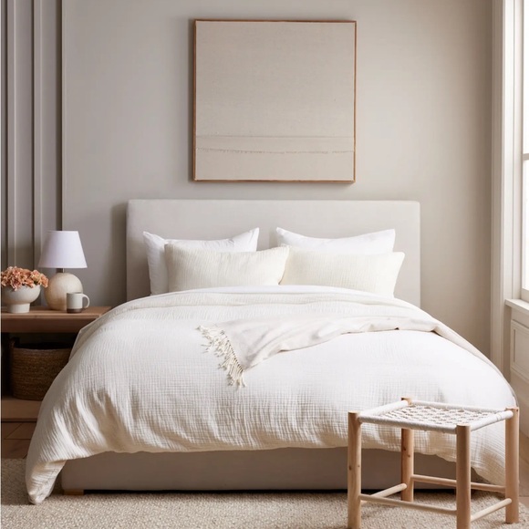 QUINCE Organic Airy Gauze Duvet Cover Twin Ivory